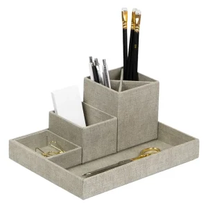 BigsoBox 4tlg. Set: Desktop-Organizer „Lena“ In Beige 14