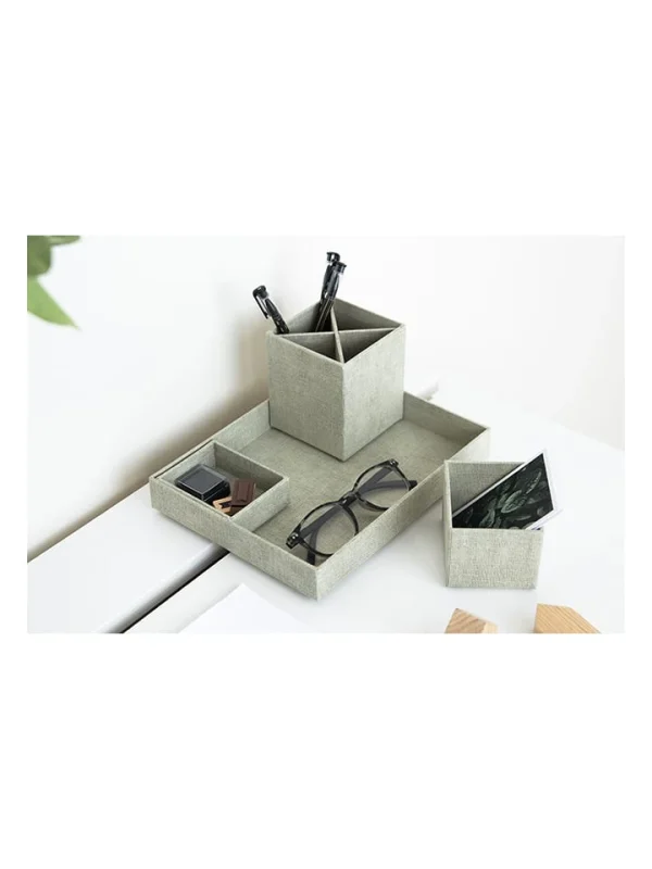 BigsoBox 4tlg. Set: Desktop-Organizer „Lena“ In Beige 7