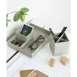 BigsoBox 4tlg. Set: Desktop-Organizer „Lena“ In Beige 24