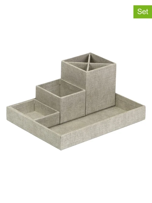 BigsoBox 4tlg. Set: Desktop-Organizer „Lena“ In Beige 1