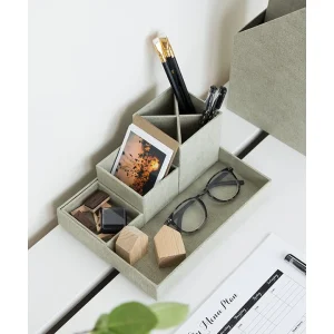 BigsoBox 4tlg. Set: Desktop-Organizer „Lena“ In Beige 28