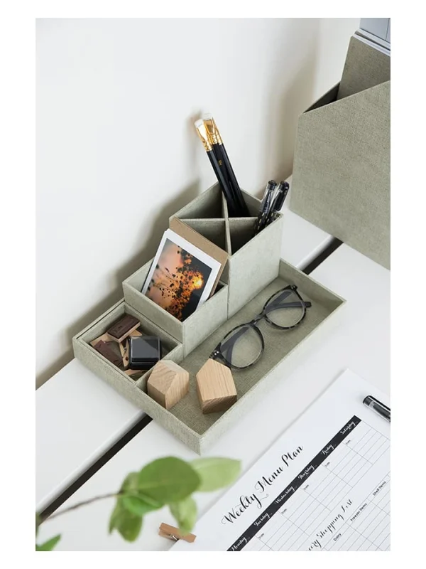 BigsoBox 4tlg. Set: Desktop-Organizer „Lena“ In Beige 10