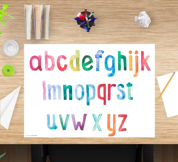 Cover-your-desk.de Schreibtischunterlage „abc Muster“ In Bunt (L)60 X (B)40 1