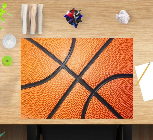 Cover-your-desk.de Schreibtischunterlage „Basketball Muster“ In Orange (L)60 X (B)40 1