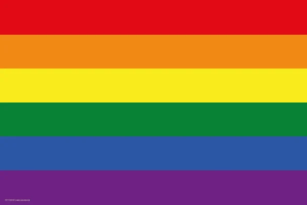 Cover-your-desk.de Schreibtischunterlage „Flagge Regenbogen“ In Beige (L)60 X (B)40 3