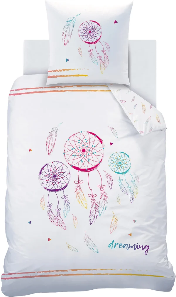 CTI Wende-Kinderbettwäsche Traumfänger Regenbogen, Renforccé, 135 X 200 Cm… 1