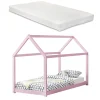 En.casa Kinderbett Netstal Mit Matratze In Rosa (L)200cm (B)90cm 23