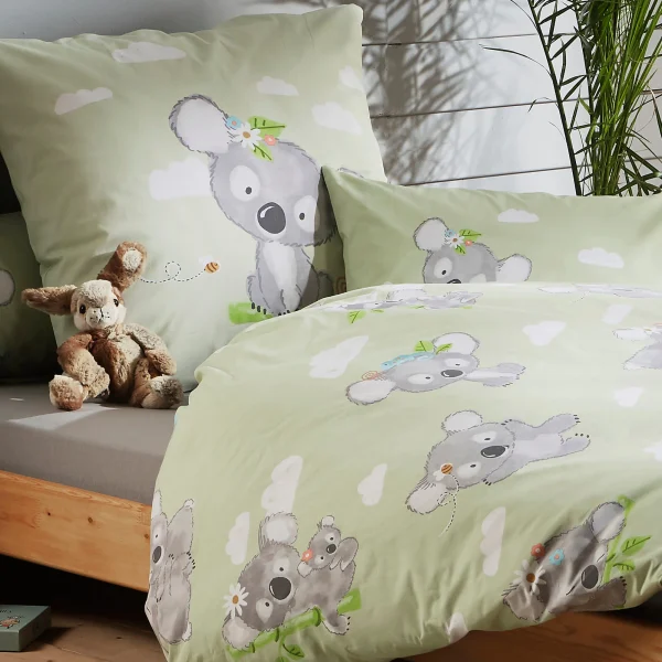 Erwin Müller Kinder-Bettwäsche „Koala“ In Grün-hellgrau 4
