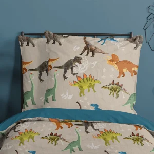 GOOD MORNING Kinder-Wendebettwäsche Dino, Renforcé, 135 X 200 Cm, Mit Reißverschluss 9