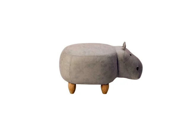 HappyHome Tierhocker Nilpferd In Grau – L68 X B35 X H36 Cm 4