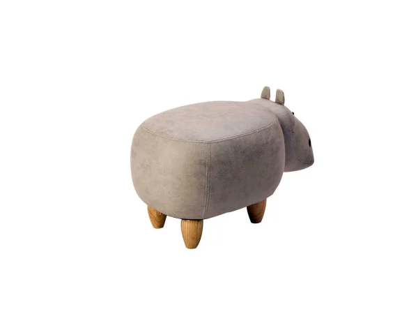 HappyHome Tierhocker Nilpferd In Grau – L68 X B35 X H36 Cm 5