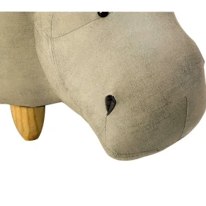 HappyHome Tierhocker Nilpferd In Grau – L68 X B35 X H36 Cm 25