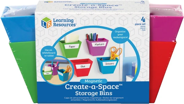 Learning Resources® Utensilienboxen Magnetic Create-A-Space™ Storage Bins, Magnetisch, 4-tlg. 3