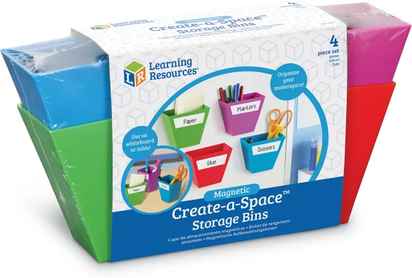 Learning Resources® Utensilienboxen Magnetic Create-A-Space™ Storage Bins, Magnetisch, 4-tlg. 8