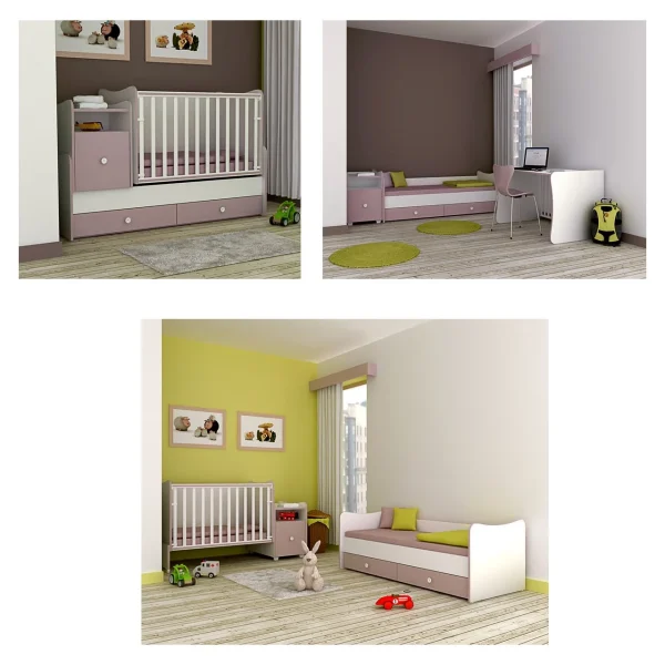 Lorelli Babybett Trend Plus NEW 4 In 1 In Natur 7