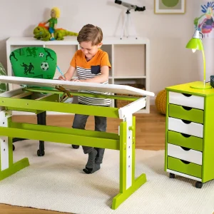 MyToys COLLECTION Kinderschreibtisch PIJII, Höhenverstellbar, Weiß/grün Von Inter Link 15