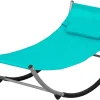 SoBuy Schaukelliege In Blau – (B)127 X (H)47 X (T)62cm 7