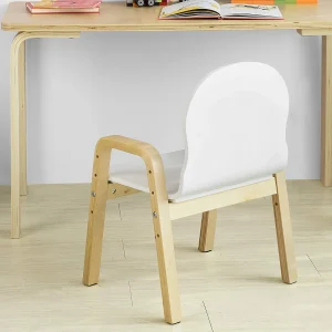 SoBuy Stühlchen In Weiß Und Natur – (B)40 X (H)53 X (T)32cm 16