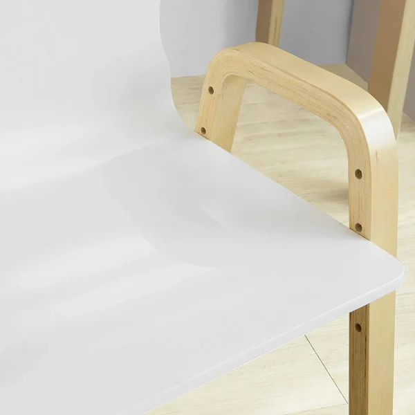 SoBuy Stühlchen In Weiß Und Natur – (B)40 X (H)53 X (T)32cm 7