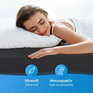 Third Of Life Spannbettlaken „ALBA“ Aus 100% Oekotex-Baumwolle GOTS Zertifiziert In Schwarz 12