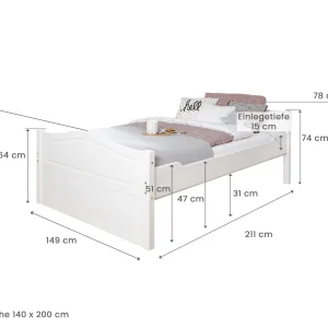 Ticaa Leni 140×200 In Weiß 36