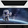 Tischsetmacher.de Schreibtischunterlage „Astronaut Im Weltall“ In Blau (L)100 X (B)50 25