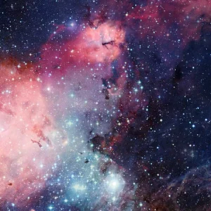 Tischsetmacher.de Schreibtischunterlage „Entfernte Galaxie“ In Blau (L)100 X (B)50 8