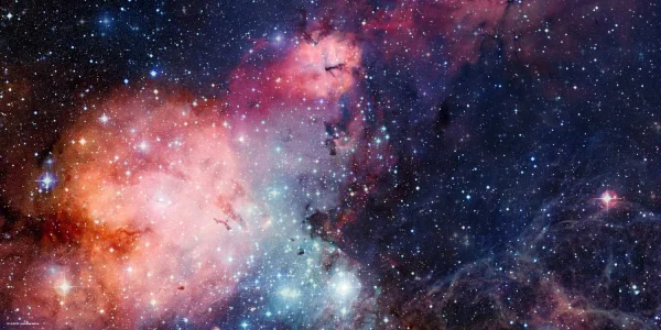 Tischsetmacher.de Schreibtischunterlage „Entfernte Galaxie“ In Blau (L)100 X (B)50 3