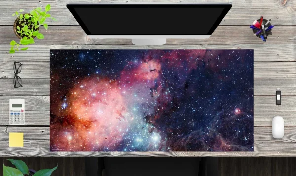 Tischsetmacher.de Schreibtischunterlage „Entfernte Galaxie“ In Blau (L)100 X (B)50 1